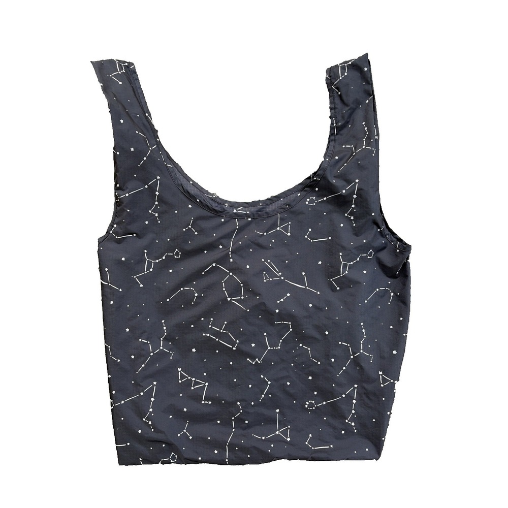 Baggu Black Star Constellations Reusable Ripstop Shopping Tote Bag Standard Size